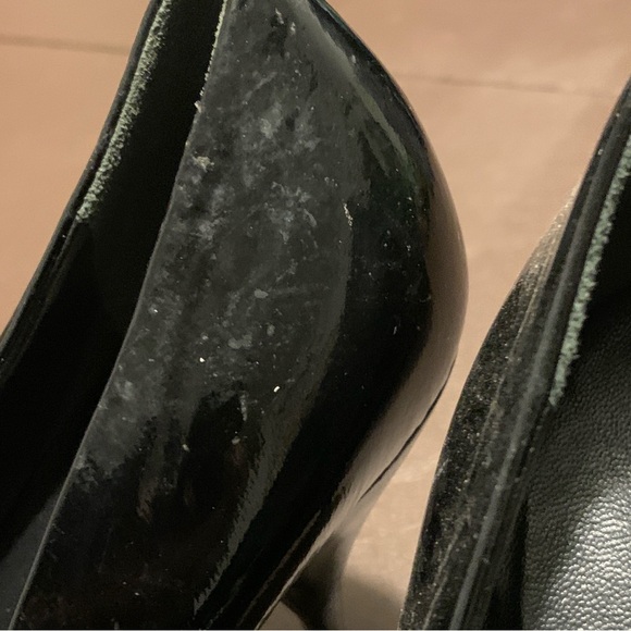 Vintage Prada Patent Leather Pointy Toed Heels Prada Pumps Made in Italy Sz 38.5 - Picture 7 of 16